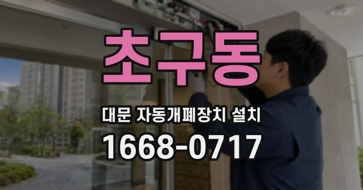 초구동 대문 자동개폐장치 설치