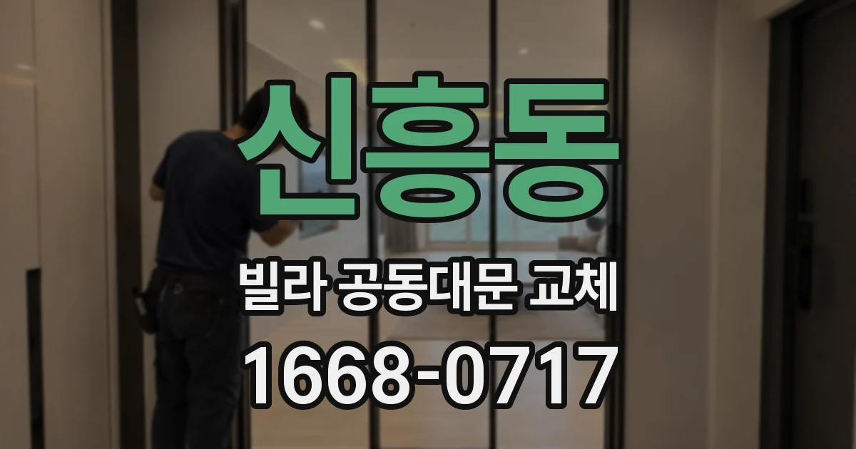 신흥동 빌라 공동대문 교체