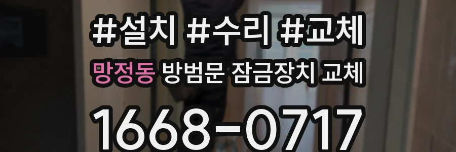 망정동 방범문 잠금장치 교체