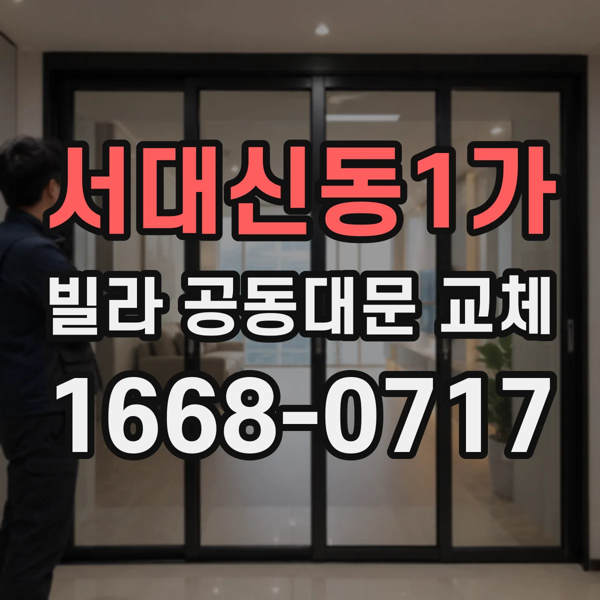 서대신동1가 빌라 공동대문 교체