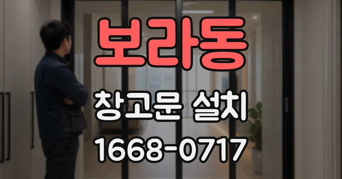 보라동 창고문 설치