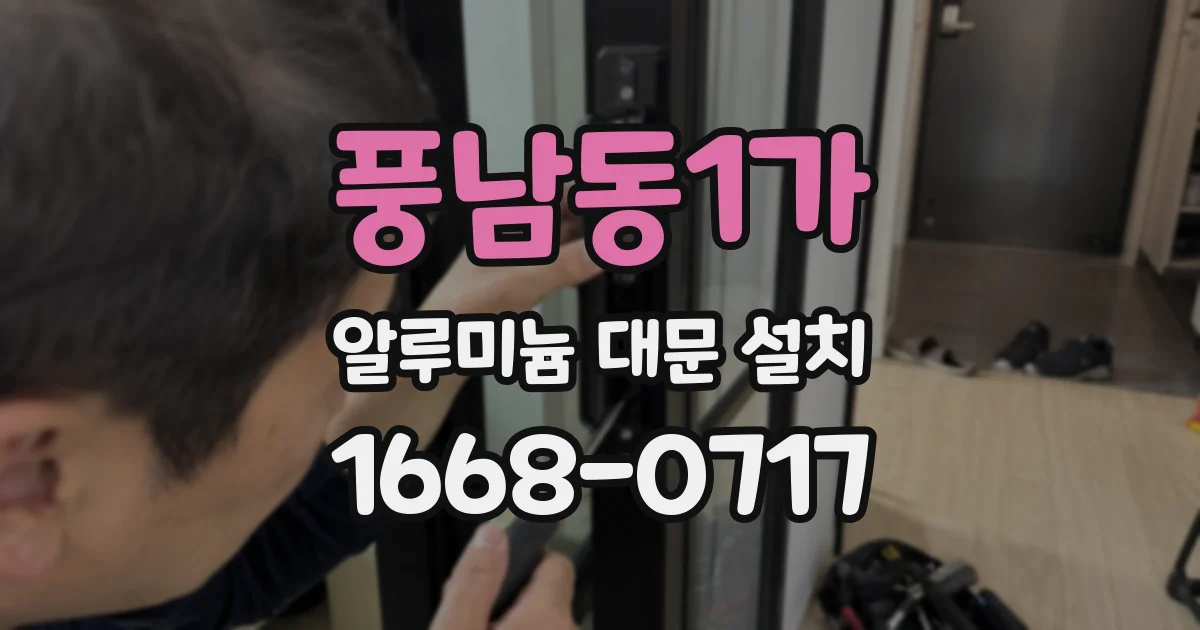 풍남동1가 알루미늄 대문 설치
