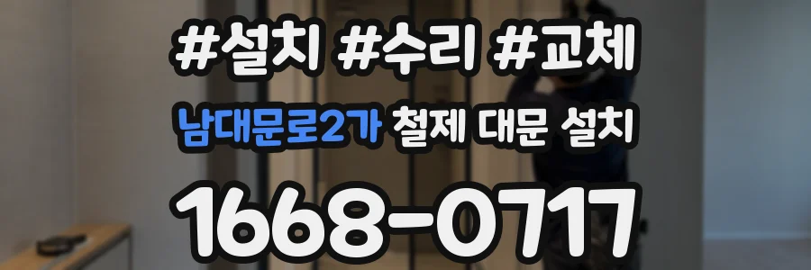 남대문로2가 철제 대문 설치