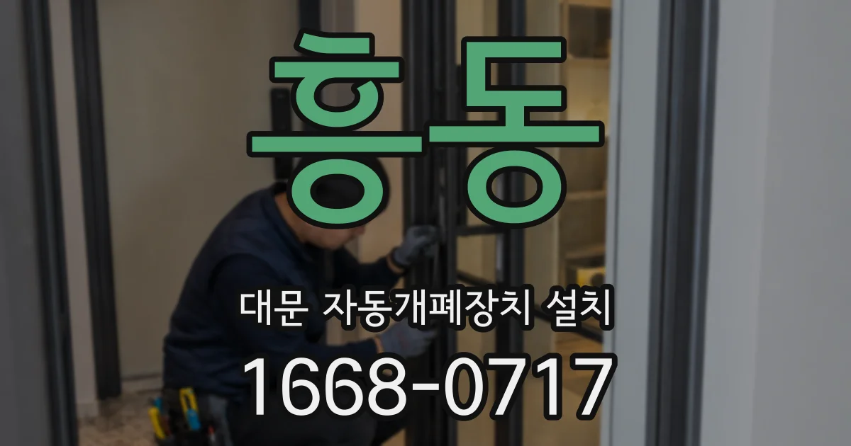 흥동 대문 자동개폐장치 설치