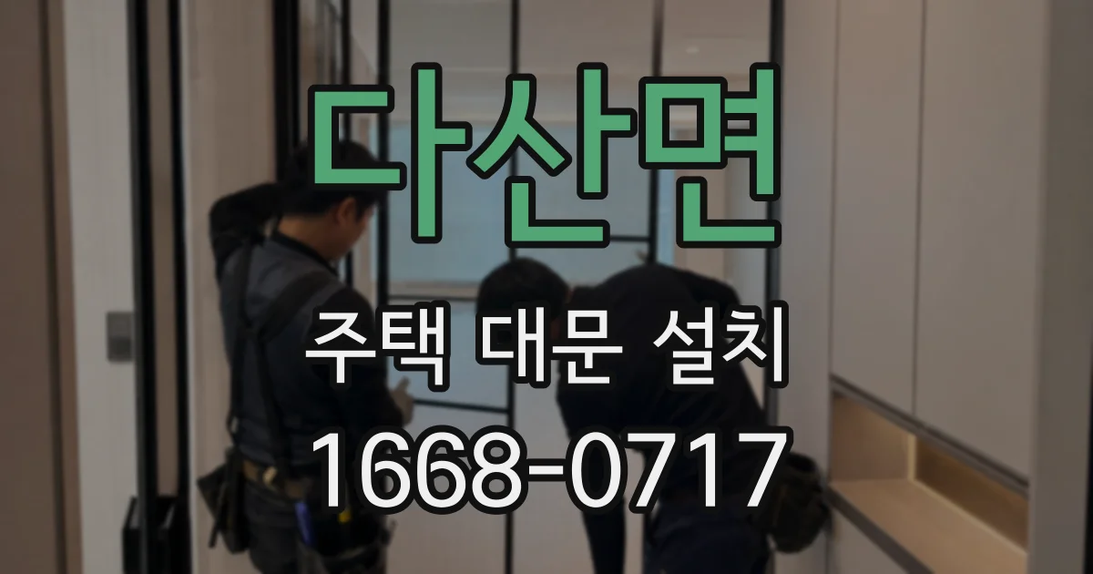 다산면 주택 대문 설치