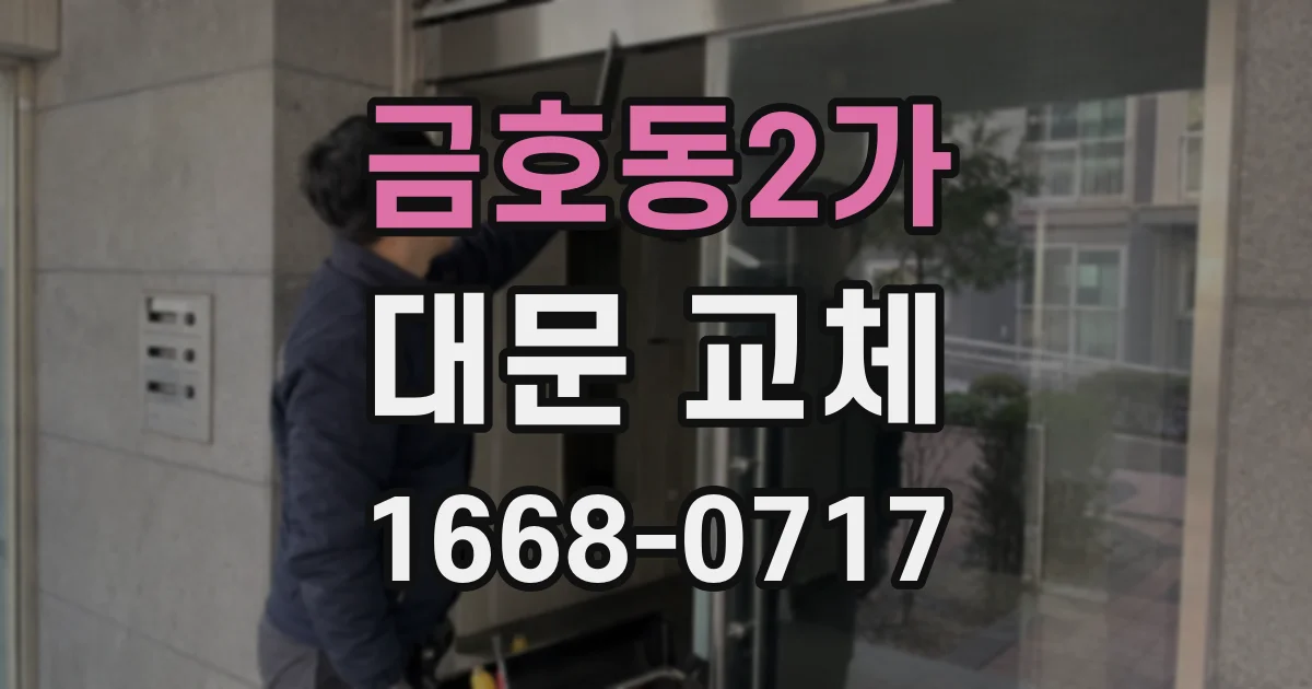 금호동2가 대문 교체