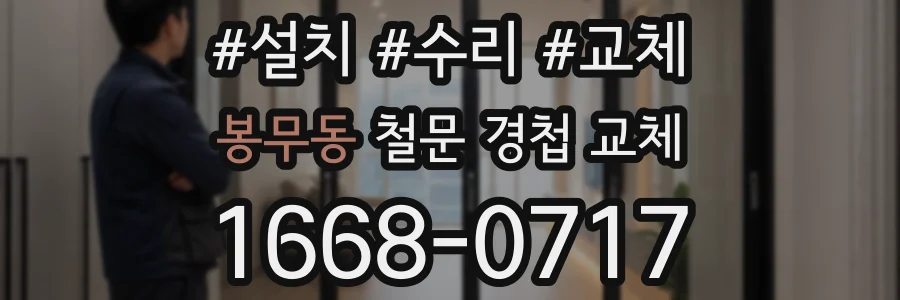 봉무동 철문 경첩 교체