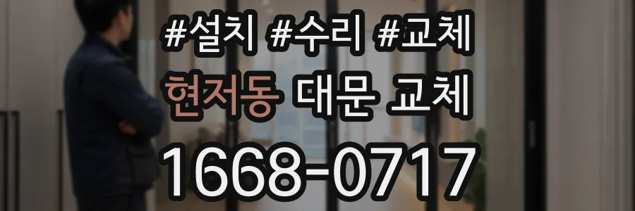현저동 대문 교체
