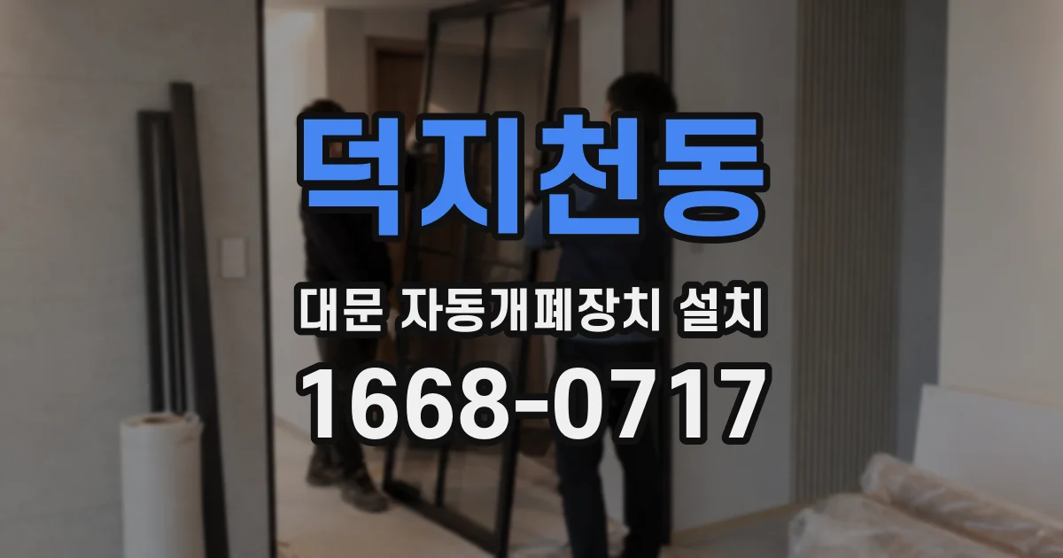 덕지천동 대문 자동개폐장치 설치