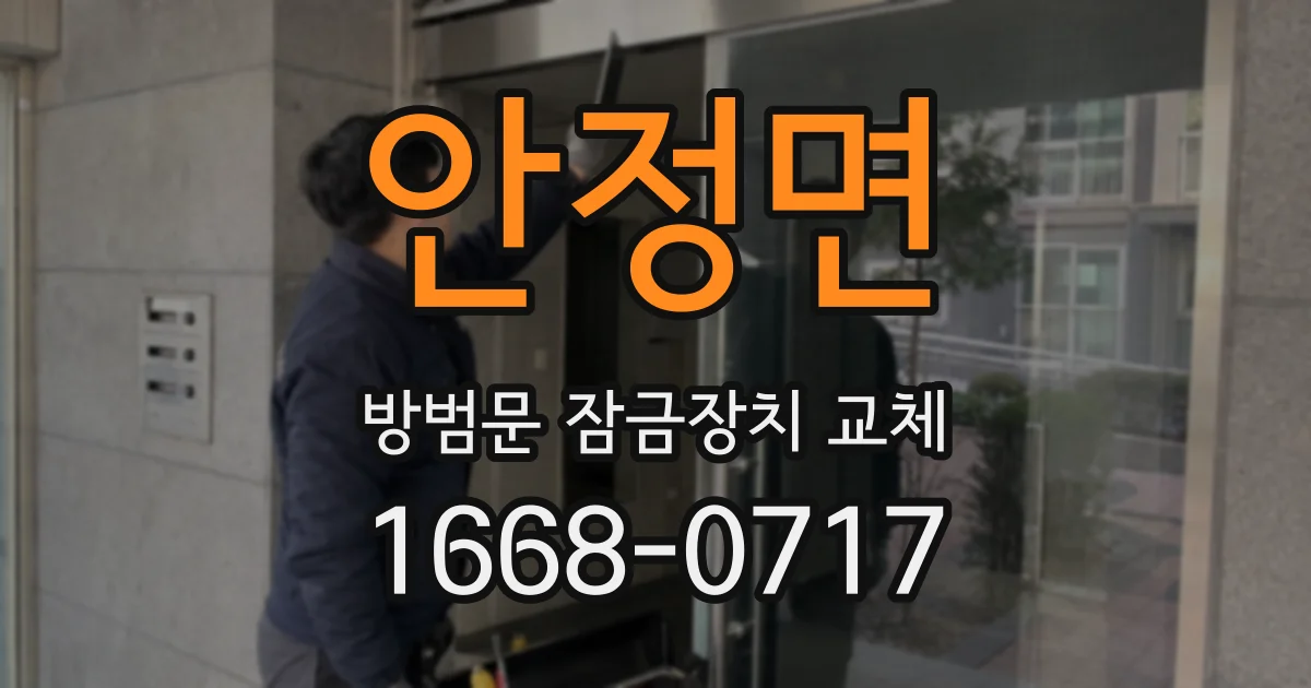 안정면 방범문 잠금장치 교체