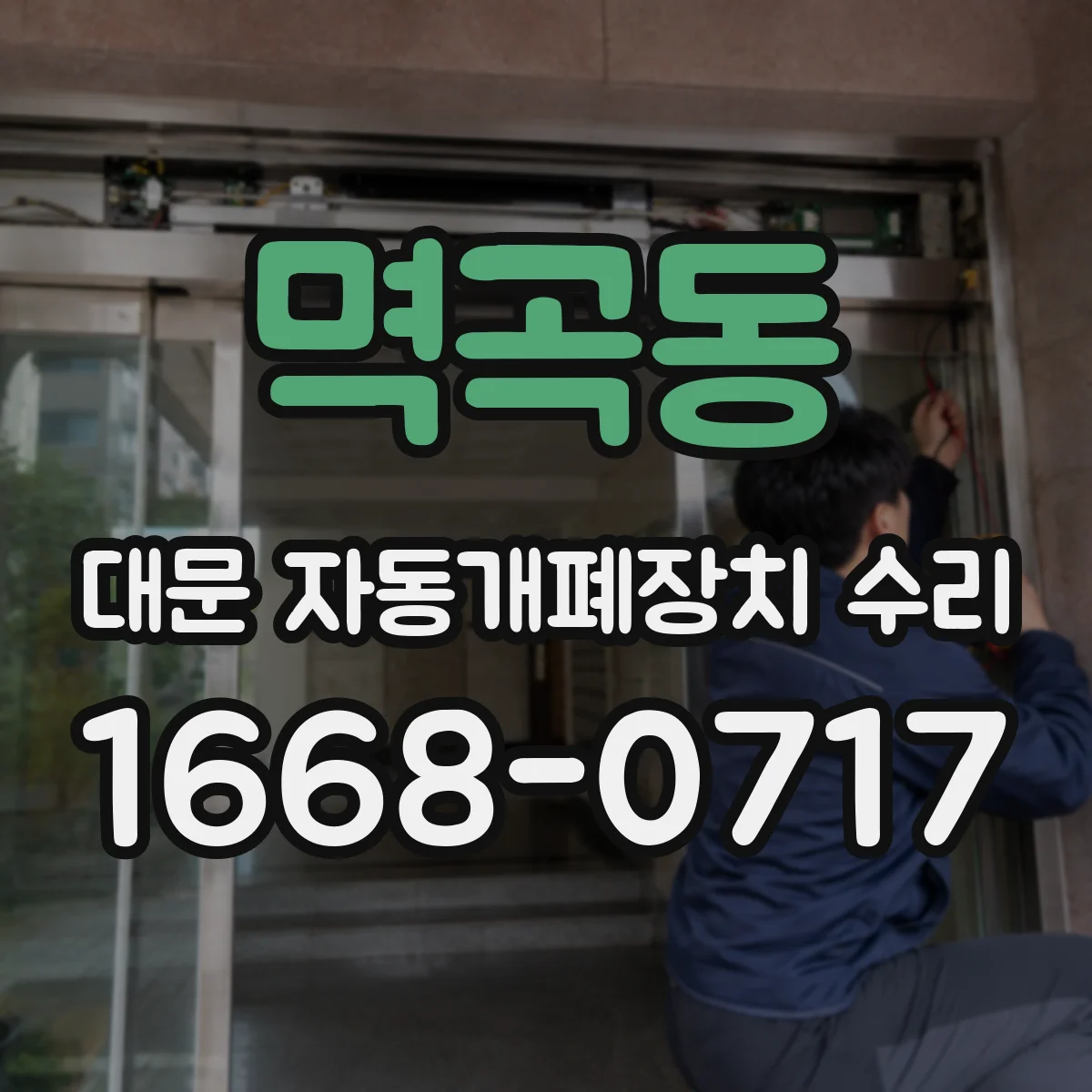 멱곡동 대문 자동개폐장치 수리