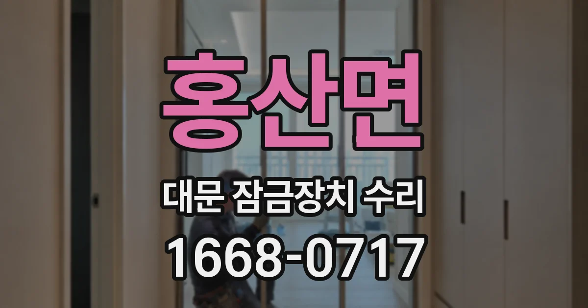 홍산면 대문 잠금장치 수리
