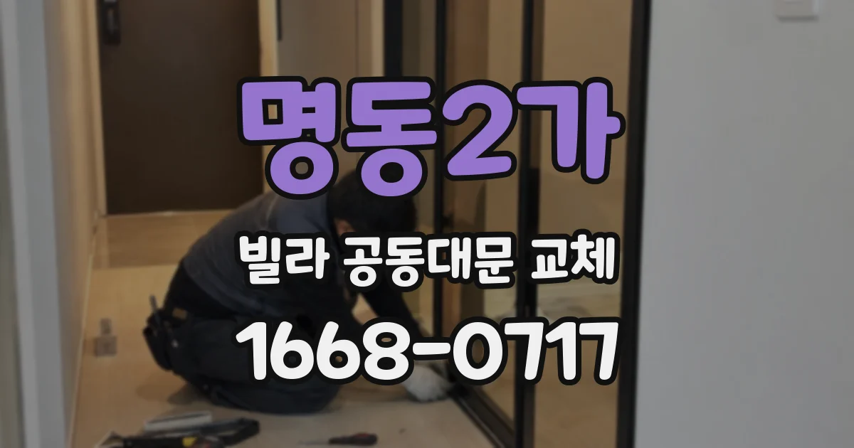 명동2가 빌라 공동대문 교체