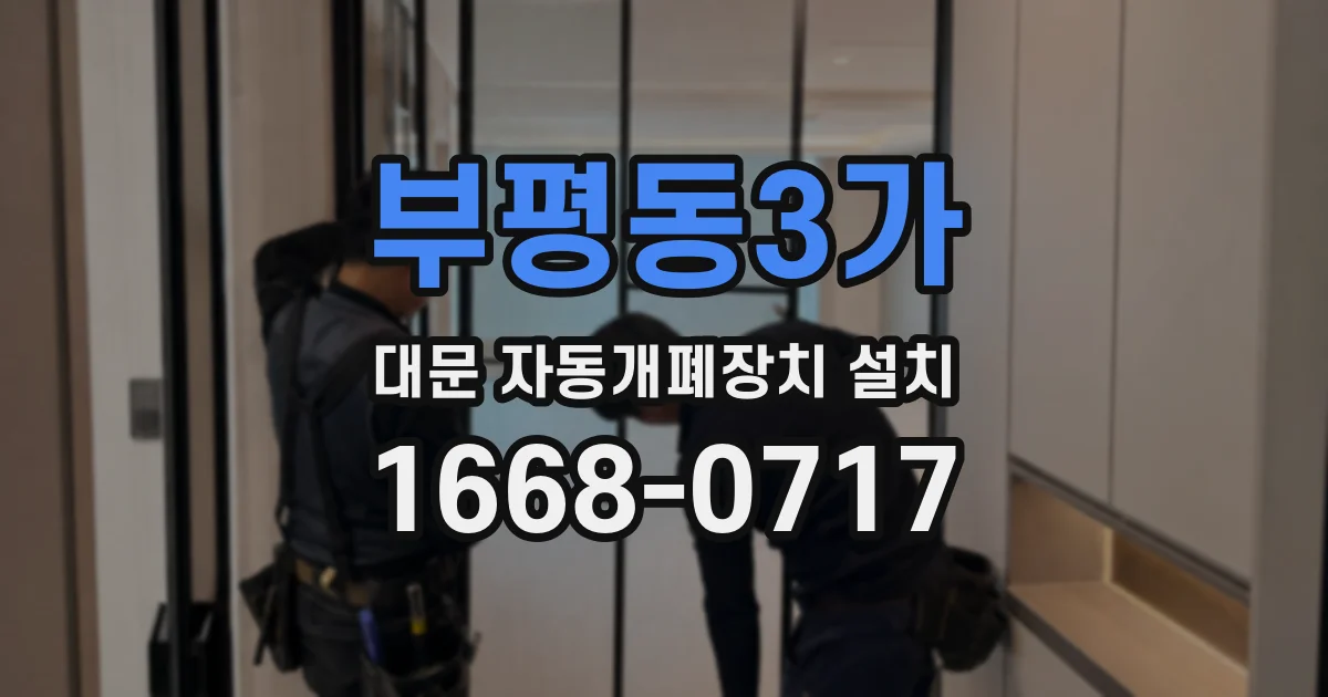 부평동3가 대문 자동개폐장치 설치