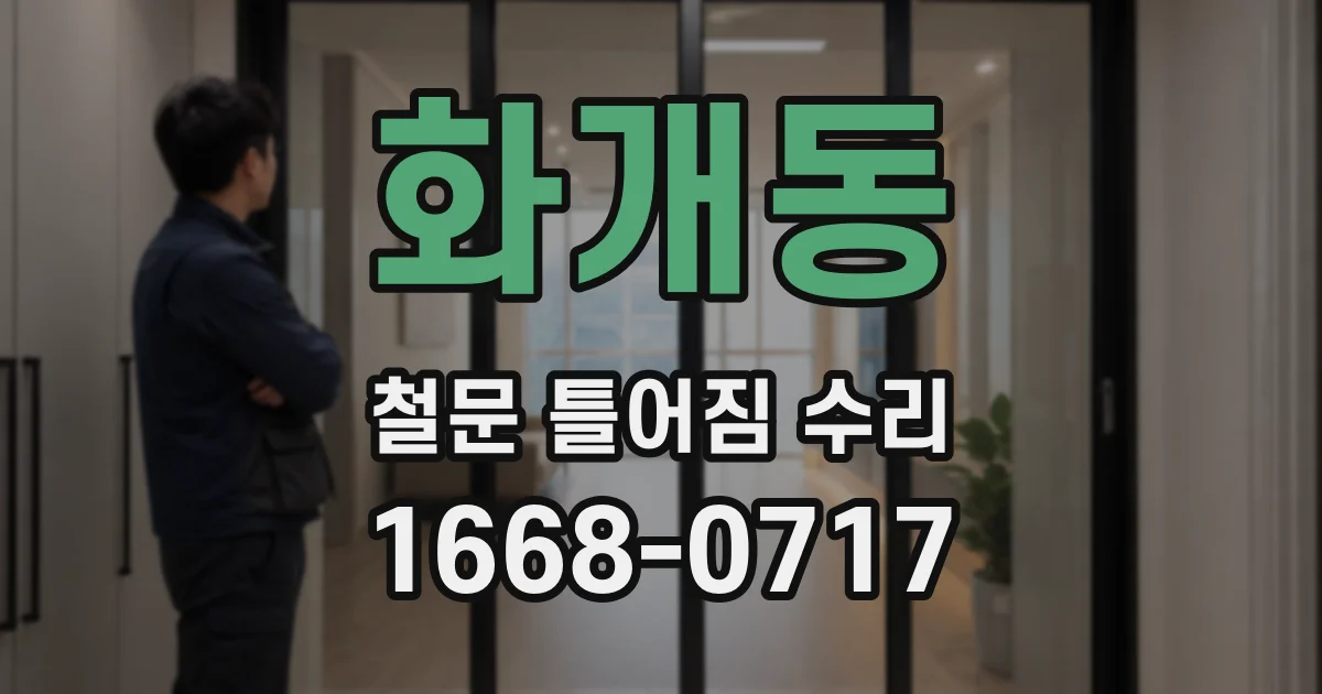 화개동 철문 틀어짐 수리
