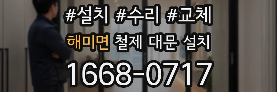 해미면 철제 대문 설치