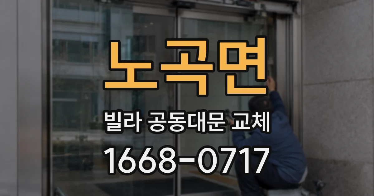 노곡면 빌라 공동대문 교체