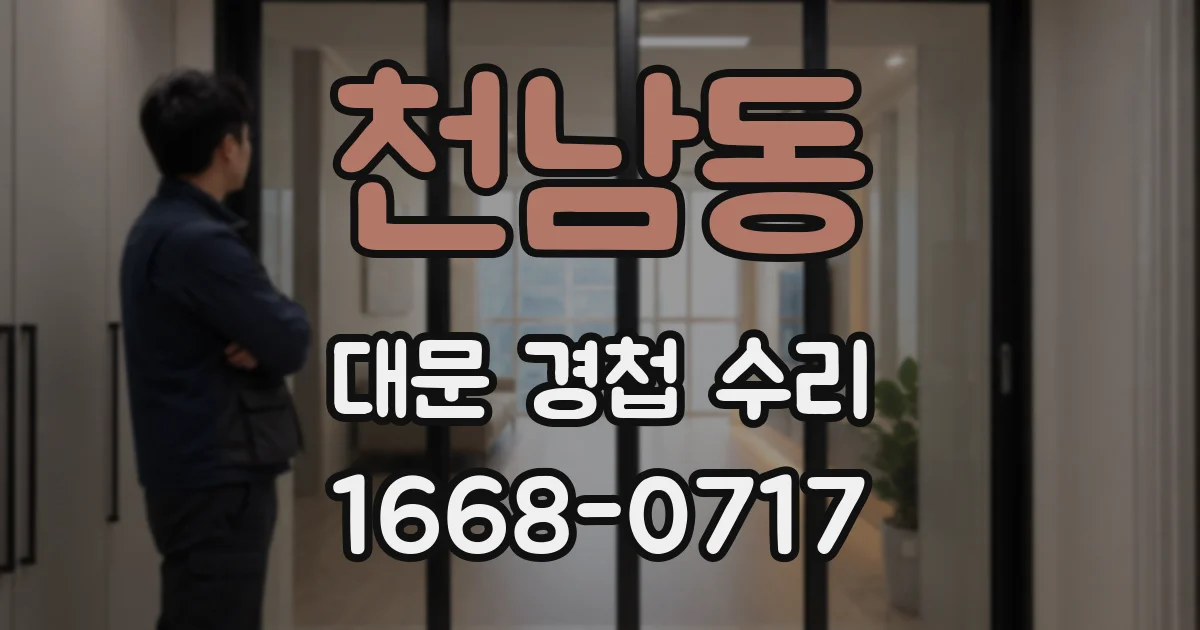 천남동 대문 경첩 수리