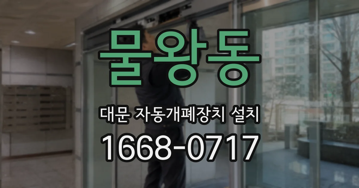 물왕동 대문 자동개폐장치 설치