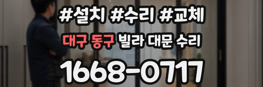 대구 동구 빌라 대문 수리