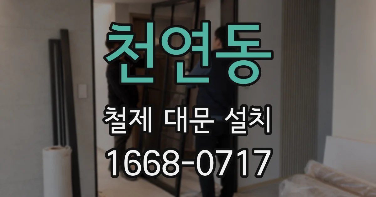 천연동 철제 대문 설치