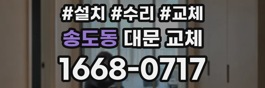 송도동 대문 교체