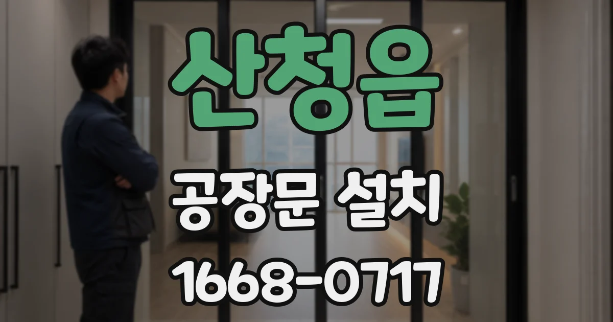 산청읍 공장문 설치