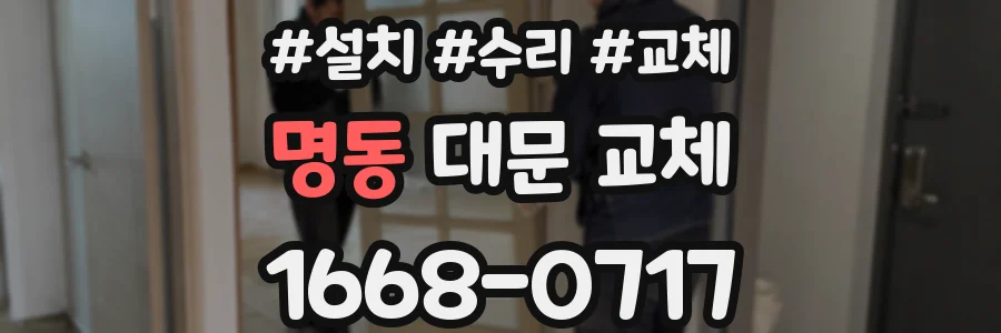 명동 대문 교체