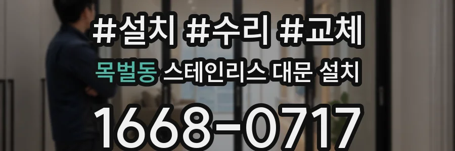 목벌동 스테인리스 대문 설치