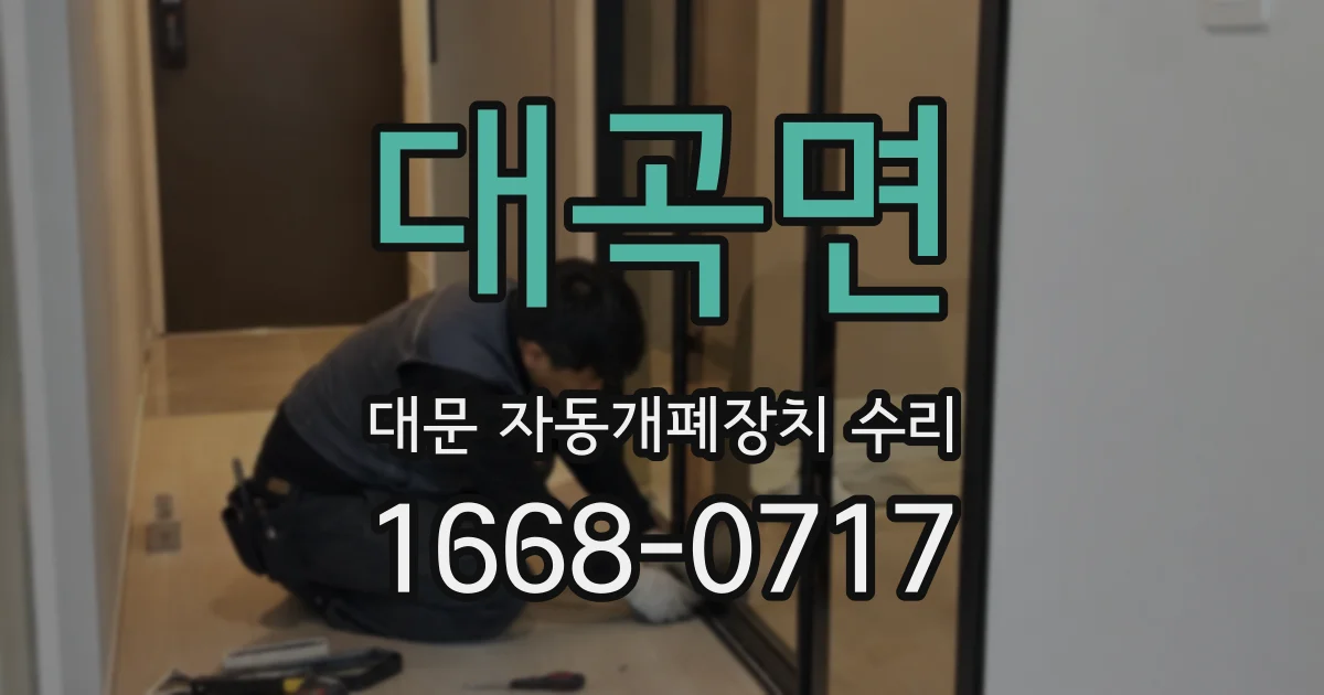 대곡면 대문 자동개폐장치 수리