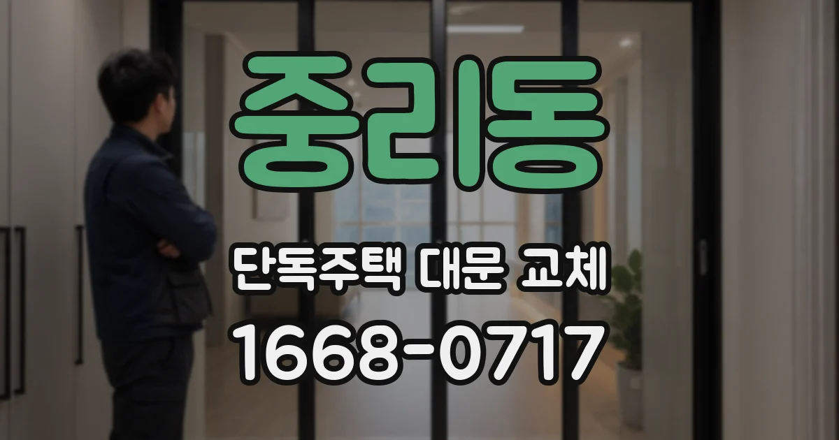 중리동 단독주택 대문 교체