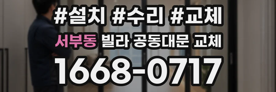 서부동 빌라 공동대문 교체