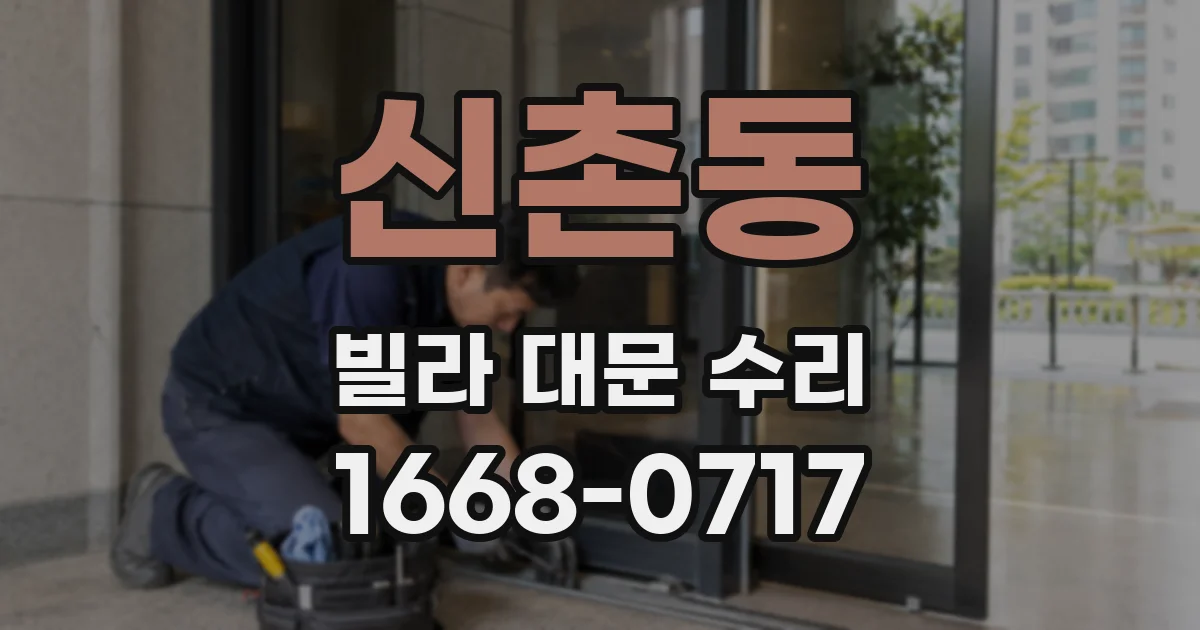 신촌동 빌라 대문 수리