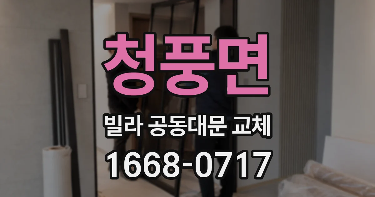 청풍면 빌라 공동대문 교체