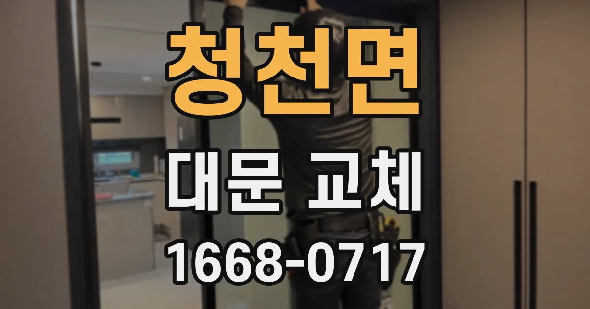 청천면 대문 교체