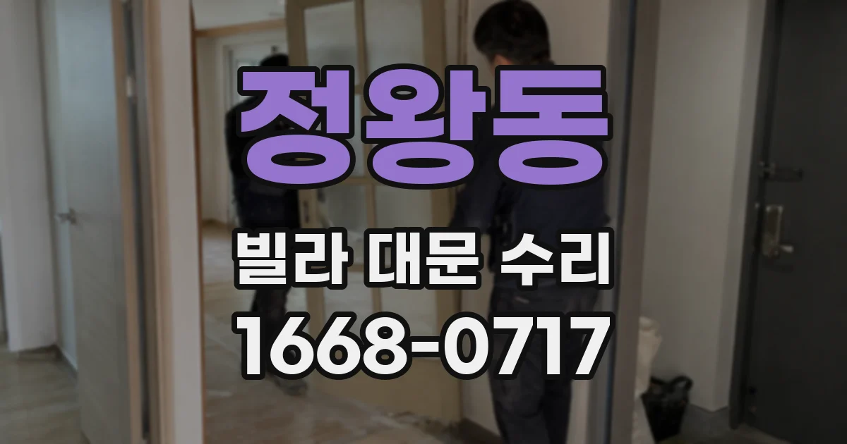 정왕동 빌라 대문 수리