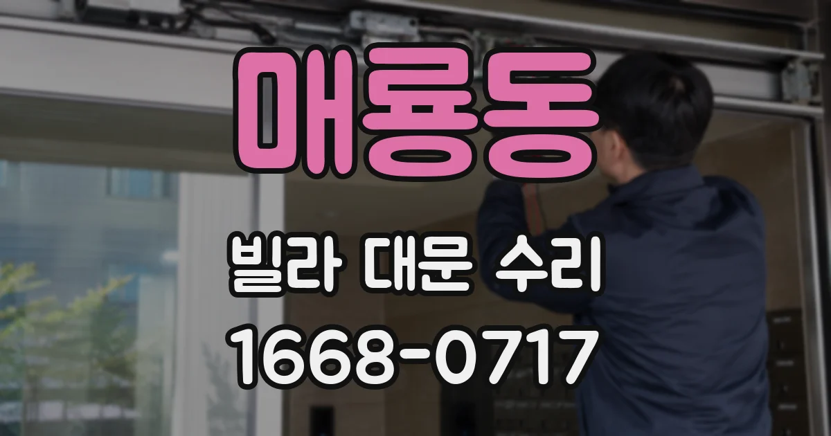 매룡동 빌라 대문 수리