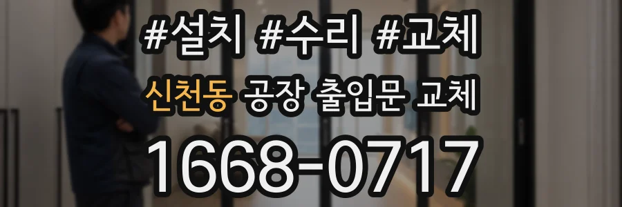 신천동 공장 출입문 교체