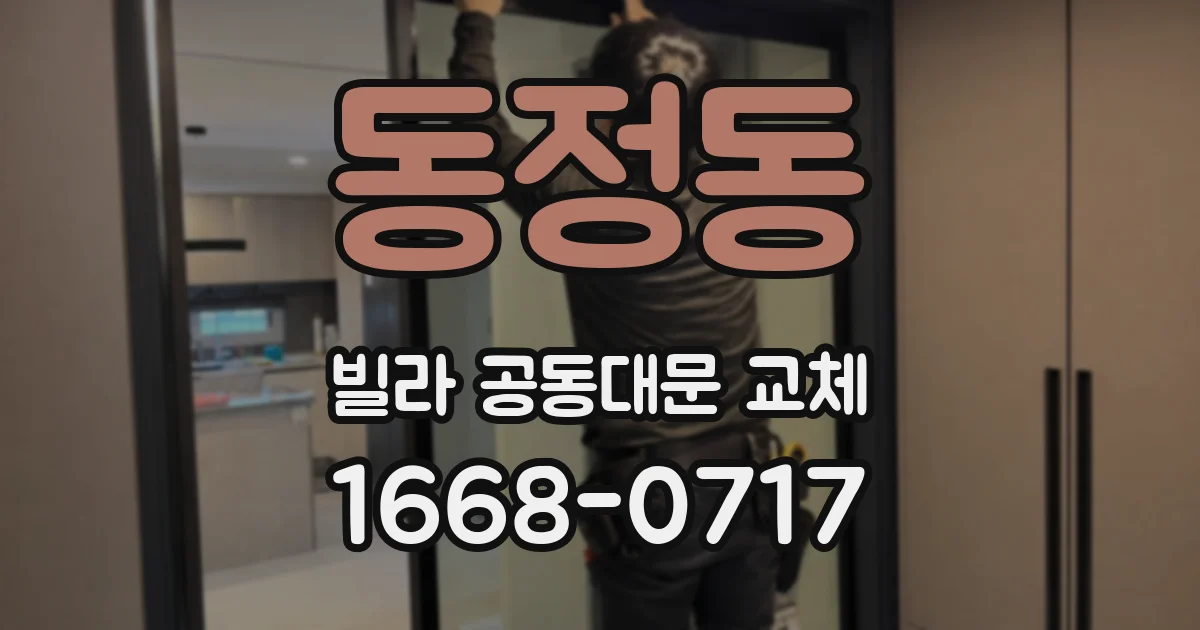 동정동 빌라 공동대문 교체