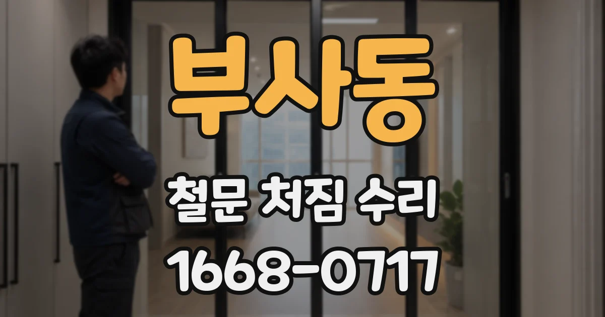 부사동 철문 처짐 수리