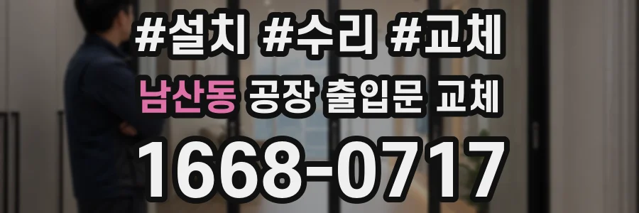 남산동 공장 출입문 교체