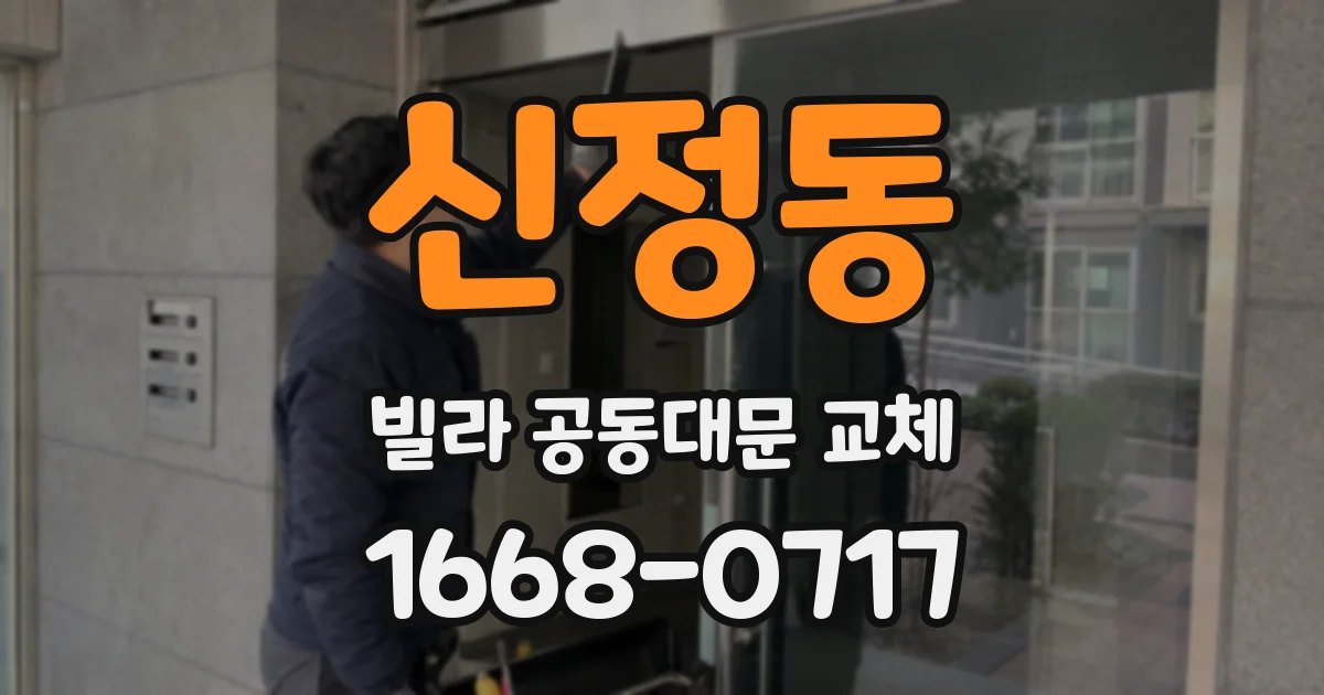 신정동 빌라 공동대문 교체