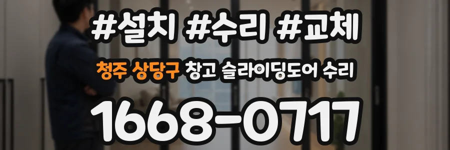 청주 상당구 창고 슬라이딩도어 수리