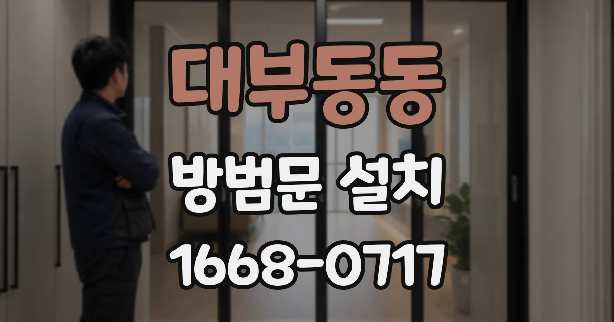 대부동동 방범문 설치