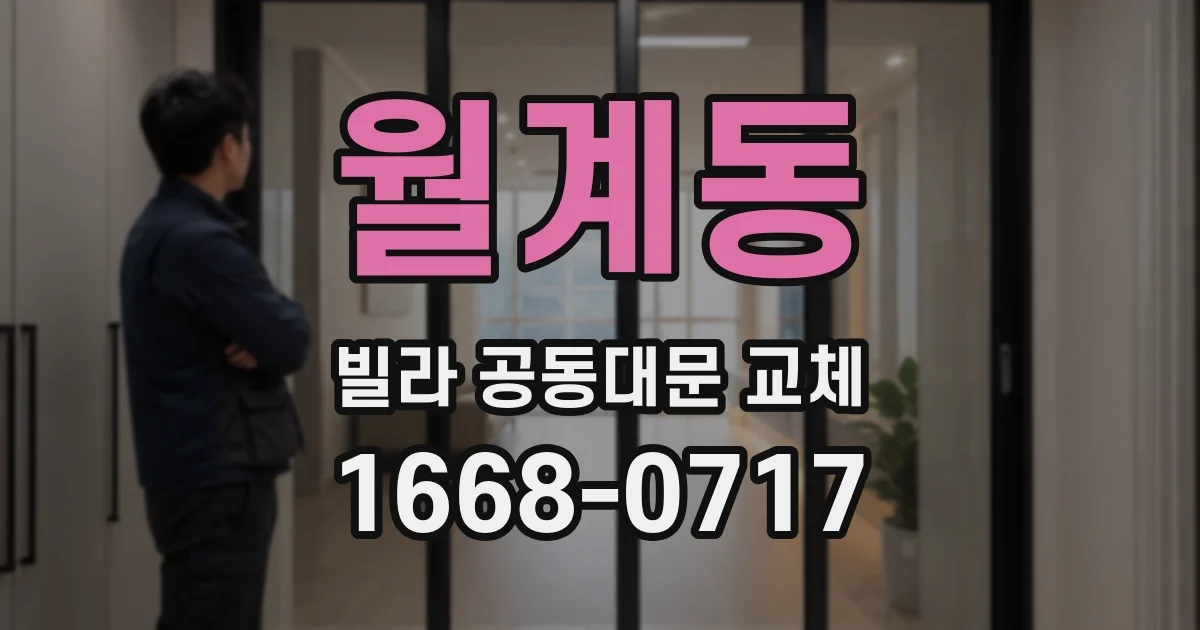 월계동 빌라 공동대문 교체