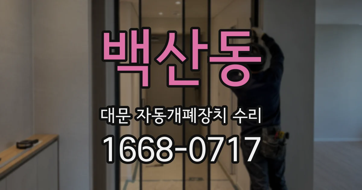 백산동 대문 자동개폐장치 수리