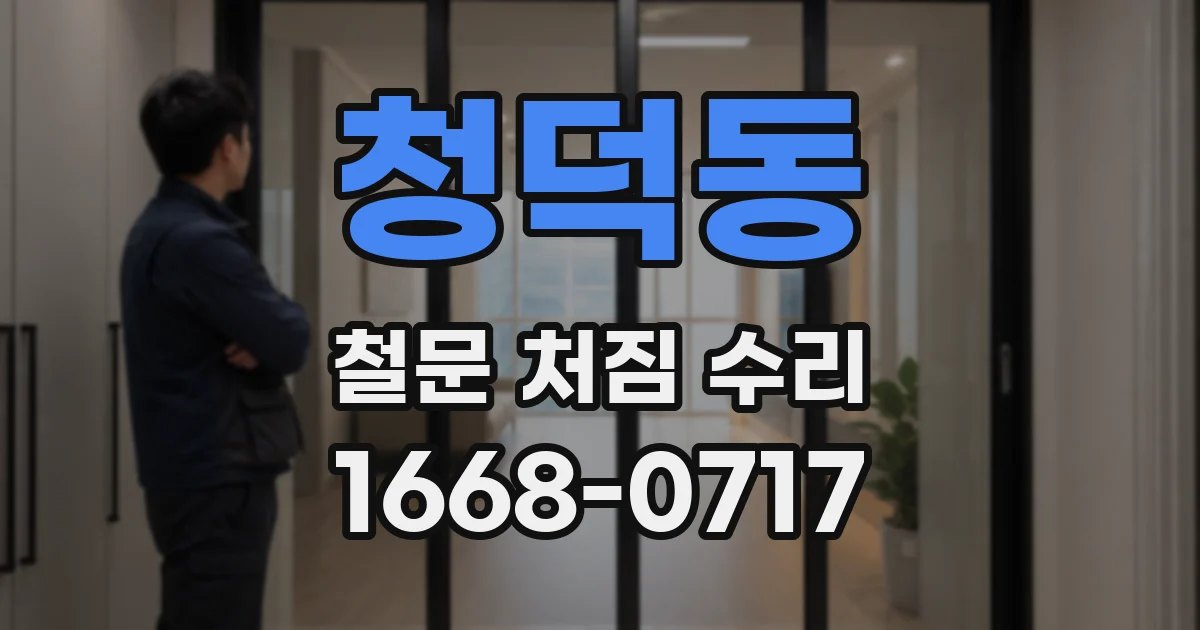 청덕동 철문 처짐 수리