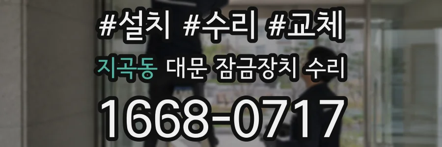 지곡동 대문 잠금장치 수리
