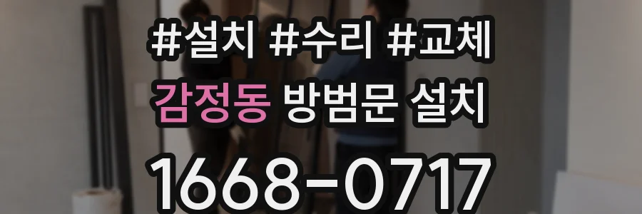 감정동 방범문 설치