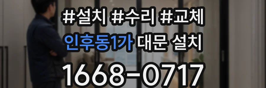 인후동1가 대문 설치